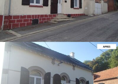 Rénovation façade peinture extérieure Credeco Thélus peintre en bâtiment