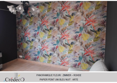 Papier peint panoramique décoration intérieure Credeco Thélus Peintre en bâtiment