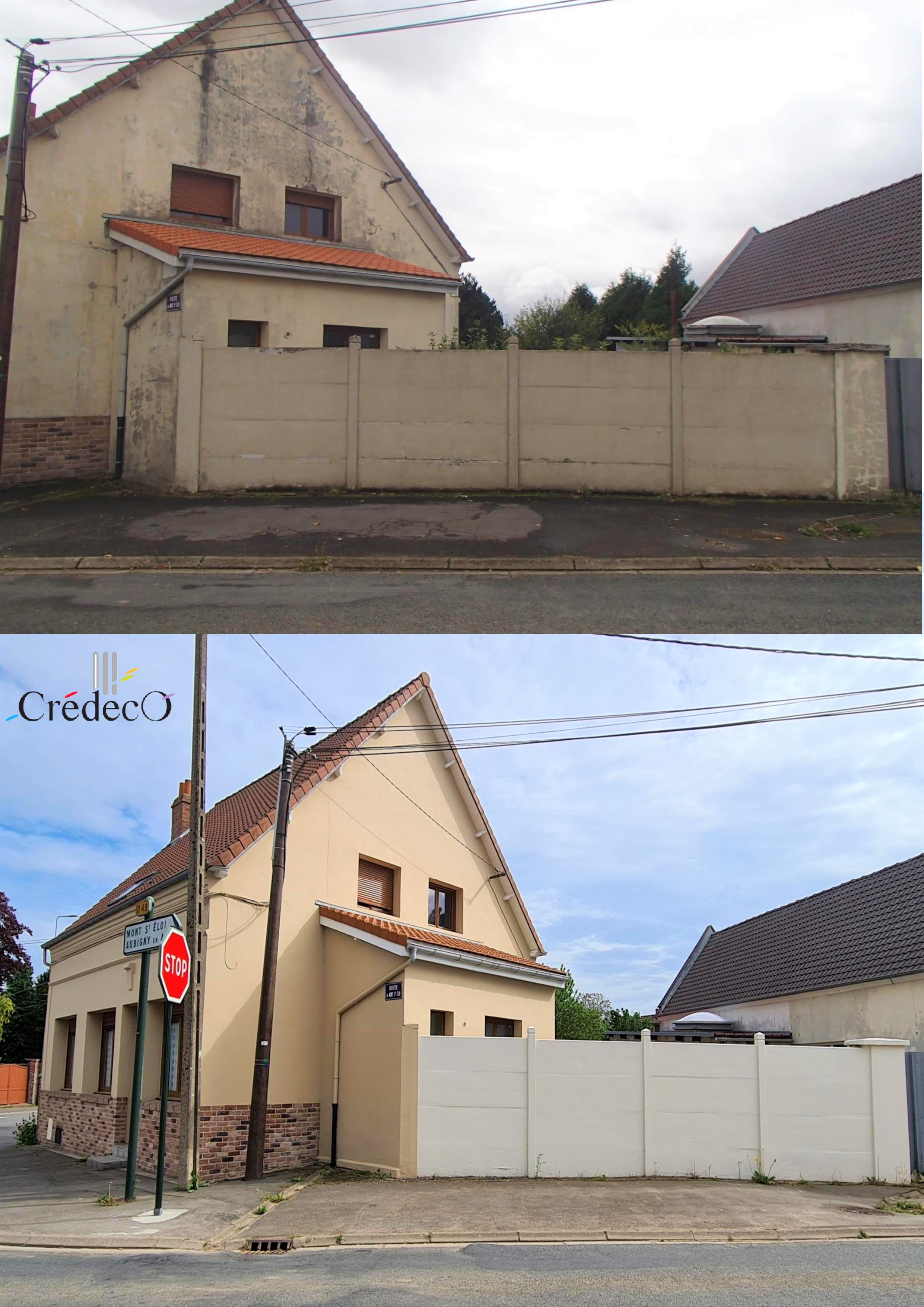 Rénovation façade peinture extérieure Credeco Thélus peintre en bâtiment