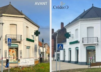rénovation façade peinture extérieure Neuville Saint Vaast entreprise de peinture Credeco